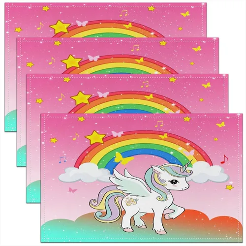 Vista 26 de Erosebridal Juego de 4 manteles individuales rústicos del oeste de 12 x 18 pulgadas, manteles individuales azteca del suroeste, manteles