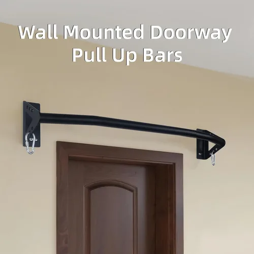 Vista 3 de Wall Mounted Pull Up Bar Doorway, Heavy Duty Strength Training Pull-Up & Chin Up Bars for Doorframe, Support Beam or Joist Mount Thick Metal Sturdy