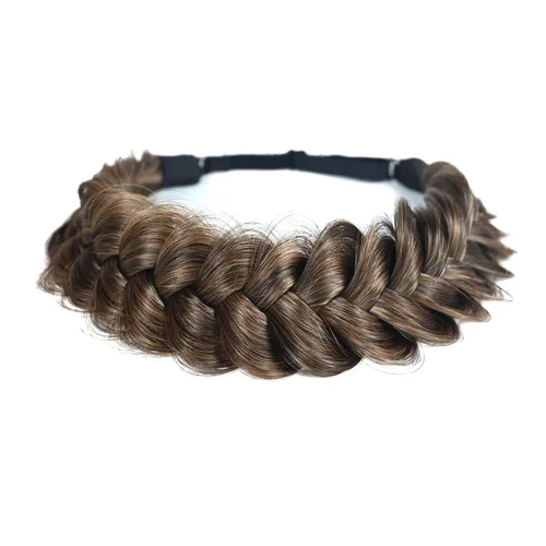 Vista 41 de Diadema Trenzada de 2 Hebras Despeinada Clásica Gruesa Trenzas Anchas Elástica Extensible de Calidad Sintética Diadema Trenzada para Mujeres Niñas