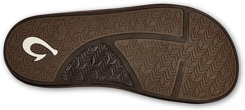 Vista 3 de OLUKAI 'Ilikai Sandalias de cuero para hombre, sandalias de cuero de grano completo, plantilla anatómica y amortiguación, ajuste cómodo y goma