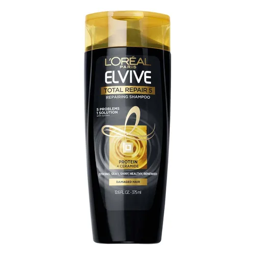 Vista 4 de Loreal Advanced HairCare Total Repair 5 Ceramide Restoring Shampoo (paquete de 6) 12.6 onzas cada uno