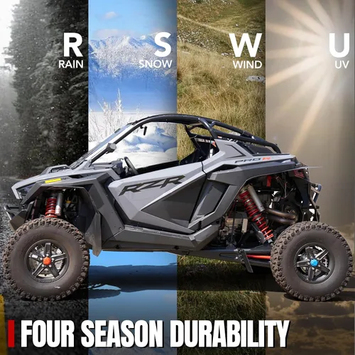 Vista 7 de A & UTV PRO Kit de aletas de barro y bloqueo de pozo de rueda trasera para Polaris RZR PRO XP y XP 4 2020 a 2024 – Extensor de salpicaduras