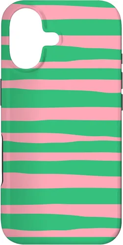 Vista 32 de Pink and Green Stripes aka Streaks Case for iPhone 16