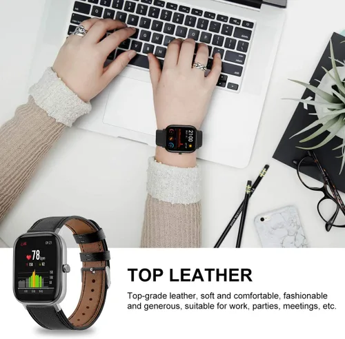 Vista 6 de Correas de reloj de 0.787 in compatibles con Amazfit Active 2/GTR Mini/Bip 3 Pro/Bip U Pro, S Lite/GTS 4 4mini 2 2e 2 Mini, correa de repuesto