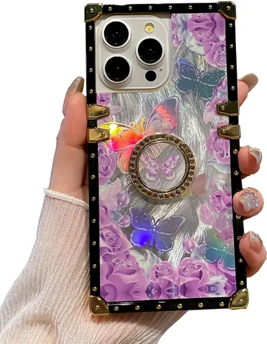 Vista 8 de Funda para LG Stylo 4 / Stylo 4 Plus 4+, a la moda, con purpurina dorada, funda de maletero de TPU suave con anillo para el dedo, soporte