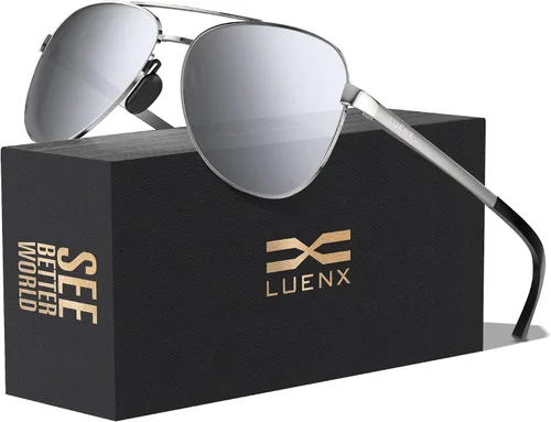 Vista 2 de LUENX - Lentes de sol polarizadas con protección UV 400 para hombre y mujer, incluye funda