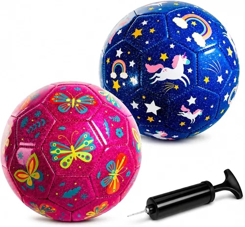 Vista 10 de Balón de fútbol para niños pequeños, tamaño 2, pelota pequeña y suave para niños de 1 a 5 años, juguete deportivo de dibujos animados para niños