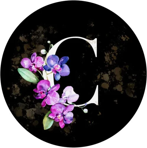 Vista 3 de Orchids Plants Flower - Soporte para teléfonos y tabletas, diseño de letra C, color negro, Negro