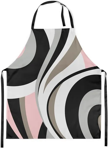 Vista 26 de Castle Fairy Delantal de cocina geométrico en espiral, moderno delantal impermeable con rayas simples para adultos (sin bolsillo), 31 x 26 pulgadas