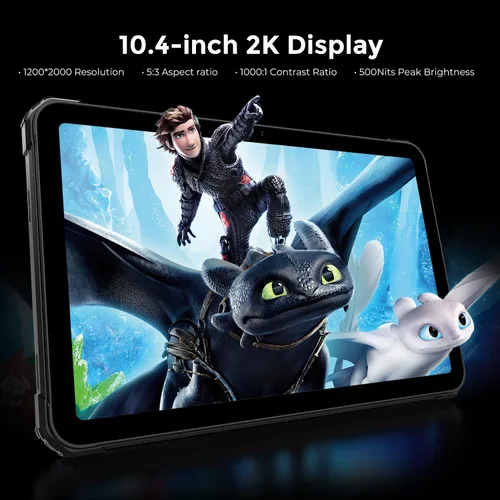 Vista 5 de FOSSIBOT DT3 5G Android 15 Tablet resistente, 32 GB+256 GB de almacenamiento, batería de 21560 mAh, tableta Windows resistente, tableta impermeable