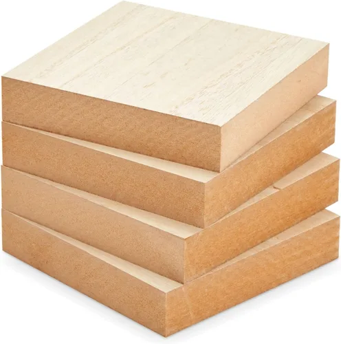 Vista 10 de Bright Creations Bloques de madera para manualidades, cuadrados de madera para manualidades, bloques de madera en blanco para pintar y tallar, 4 x 4
