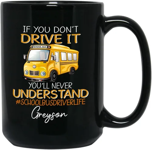 Vista 16 de A Truly Amazing Bus Driver Is Hard To Find, Difficult To Part With & Impossible To Forget Coffee Mug, Personalized Name School Bus Drivers Coffee