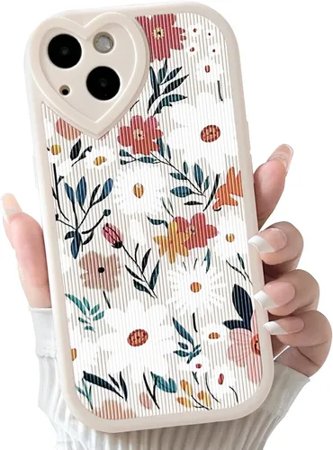 Vista 33 de Lovmooful Funda para iPhone 13 con diseño de oso lindo floral con lente de flor (Bear Flower)
