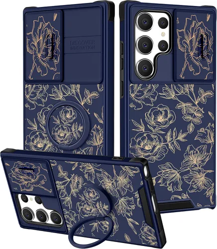 Vista 67 de Funda 2 en 1 para Samsung Galaxy S23 Ultra Flamingo para mujeres y niñas, diseño femenino de flamencos con cubierta deslizante para cámara y soporte