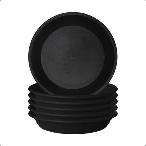 Vista 19 de 6 platillos de plástico para plantas de 5 pulgadas, tamaño individual, grueso y fuerte de 6, 8, 10, 12 pulgadas, bandeja de recogedor de agua