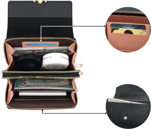 Vista 4 de PORT&LOTUS Bolso bandolera para mujer de piel sintética