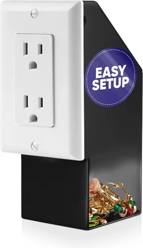 Vista 9 de Elder Welder® Caja fuerte de pared oculta con toma eléctrica Placa de pared 100% real incluida Fácil de instalar Caja fuerte oculta