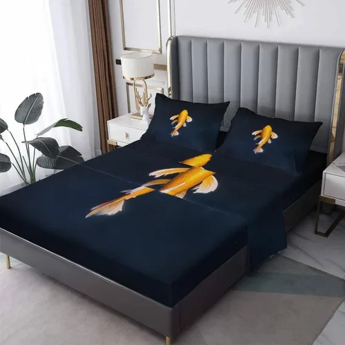 Vista 11 de Dolphin Sheets - Juego de sábanas de tamaño individual, sábanas de microfibra suave con bolsillo profundo, sábanas y fundas de almohada estampadas
