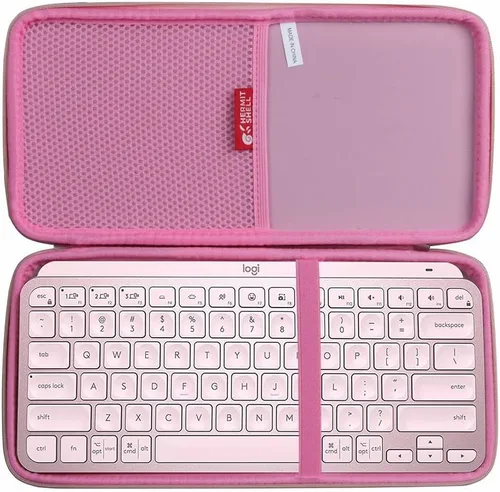 Vista 6 de Hermitshell Estuche rígido de viaje para Logitech MX Keys Mini teclado iluminado inalámbrico minimalista (negro)
