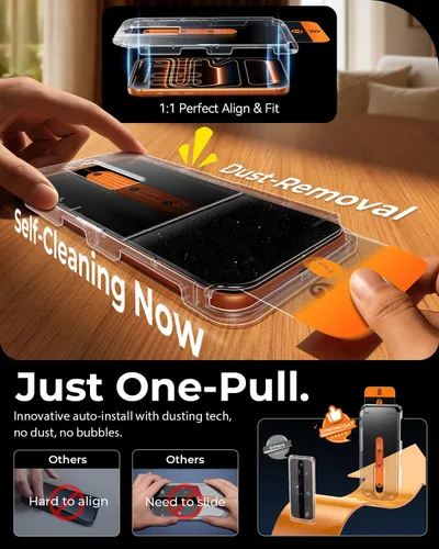 Vista 3 de DIMONCOAT TOP 9H+ Glass for iPhone 17 Pro Max Privacy Screen Protector[Easy One-Pull Installation] [10X Military Protection] Tempered Glass Screen