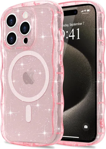 Vista 247 de Pepmune Funda magnética para iPhone 17 Pro Max, color rosa