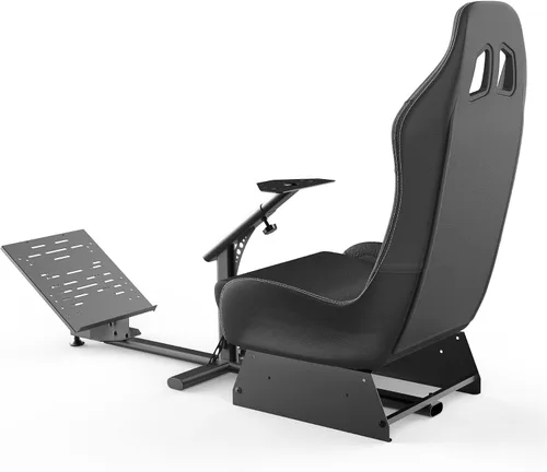 Vista 3 de cirearoa Soporte de rueda de carreras con asiento, silla de juegos, cabina de conducción para todos los Logitech G923 G29 G920 Thrustmaster