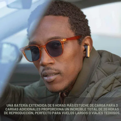 Vista 6 de House of Marley Redemption ANC: Auriculares inalámbricos con cancelación de ruido con micrófono, conectividad Bluetooth, 20 horas de tiempo total