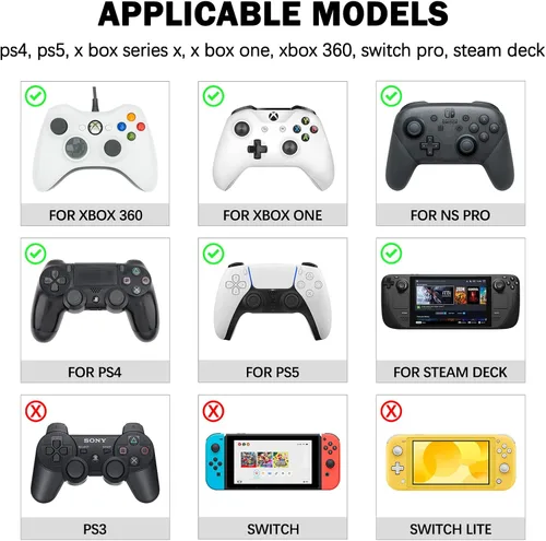 Vista 2 de DLseego Cute Rabbit - 4 tapas de agarre para el pulgar para Xbox One PS5 PlayStation4 DualSense Switch Pro Wireless Controller Steam Deck, tapa de M