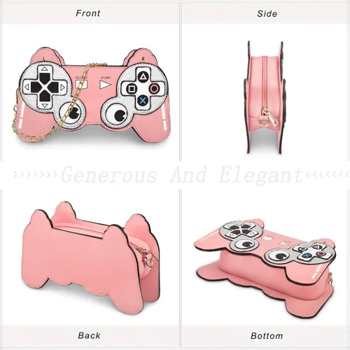Vista 5 de Bolso bandolera en forma de Gamepad, USTYLE de moda con correa de cadena