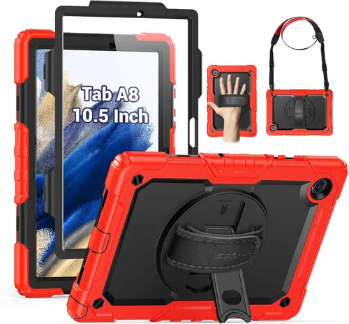 Vista 24 de SEYMAC Funda protectora resistente a prueba de golpes para Samsung Galaxy Tab A9 de 8.7 pulgadas 2023 (SM-X110/X115/X117), resistente a prueba