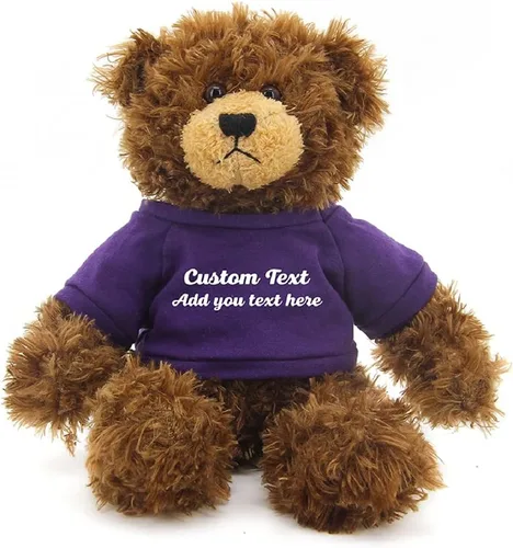 Vista 3 de Oso Brandon de chocolate personalizado – Juguete de peluche personalizado de 12 pulgadas – Regalo perfecto de oso personalizado para graduación, San