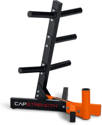 Vista 9 de CAP Barbell Estante de almacenamiento para árbol de placas olímpicas, varios