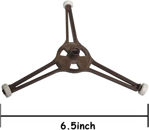 Vista 5 de Soporte para plato giratorio para microondas, anillo giratorio, brazo trípode, bandeja de juego de vidrio, soporte de guía de rodillo, se adapta a