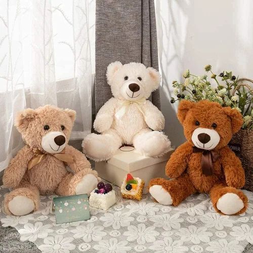 Vista 3 de MorisMos Oso de peluche gigante, oso marrón de 39 pulgadas y 3 osos