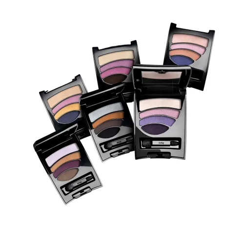 Vista 2 de Esika Pro Sombras HD 4 Sombras Paleta, Acabados Mate y Satén, Tutorial Incluido, Color: Plata Midnight