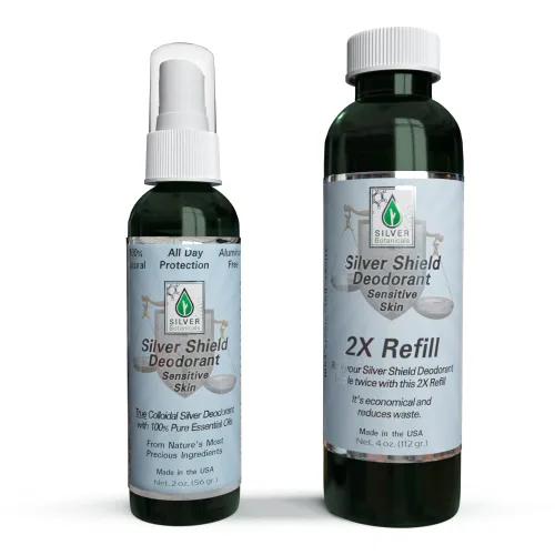 Vista 4 de Silver Shield Desodorante – Fórmula para piel sensible – Spray Desodorante de plata coloidal natural 2.0 onzas líquidas