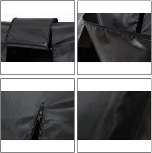 Vista 4 de Funda para perchero de 59 pulgadas para almacenamiento, resistente al polvo, impermeable, con 2 cremalleras fuertes completas, funda para armario