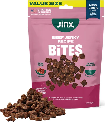 Vista 13 de Jinx Chicken Bites Jerky - Golosinas para perros, suaves y masticables, golosinas jerky totalmente naturales para perros con pollo sin jaula