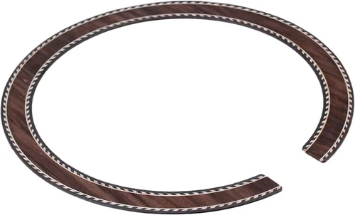 Vista 3 de Guitarra acústica Rosette Rosette calcomanía de madera con incrustaciones de roseta para B-23 piezas de guitarra clásica, color madera