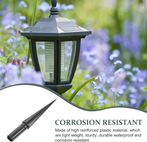 Vista 7 de Uonlytech Estaca de lámpara de jardín, 10 piezas, estacas de repuesto de luz solar, estacas de plástico para luces solares al aire libre, duraderas