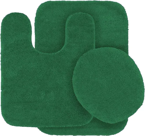 Vista 13 de Kids Zone Home Linen Juego de alfombras de baño de 3 piezas, color azul aguamarina sólido, alfombras de baño, juego de baño, alfombras súper suaves