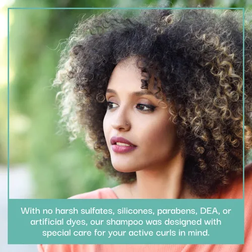 Vista 3 de Striking + Strong Step It Up Champú para cabello ondulado, rizado, rizado y rizado, sin sulfato, parabenos, silicona, ftalatos, DEA y tintes, 8
