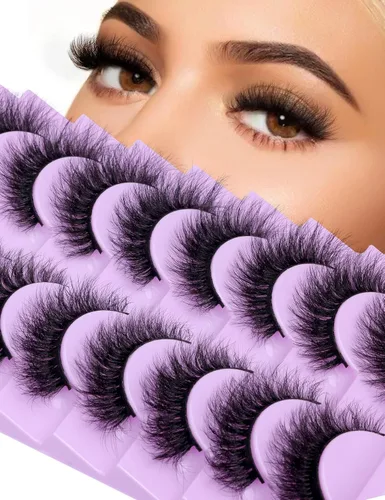 Vista 11 de Wispy Lashes Pestañas postizas de aspecto natural con pegamento de pestañas, kit de pestañas de ojo de gato, extensión de pestañas con pegamento