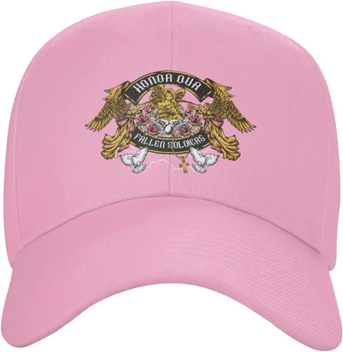 Vista 2 de Angels Salute Our Fallen Soldiers Baseball Cap for Men Women Classic Solid Color Adjustable Dad Hat