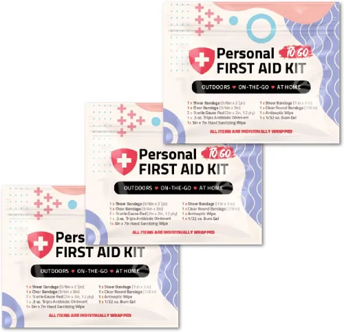 Vista 8 de Kit médico de emergencia de primeros auxilios Mini y tamaño de viaje - Ideal para niños, escuelas, negocios, senderismo, camping Productos