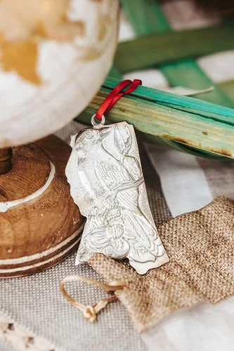 Vista 4 de Handmade Mississippi Gift Set - Metal Mississippi Christmas Ornament (Gift Set of 3 (Mississippi Symbols, Deer, Bass))