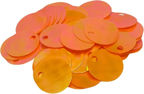 Vista 40 de Paillettes de lentejuelas redondas planas de 10/20/1.181 in, agujero de 0.157 in, mezcla de colores, lentejuelas acrílicas, 1,76 onzas (1.76 oz)