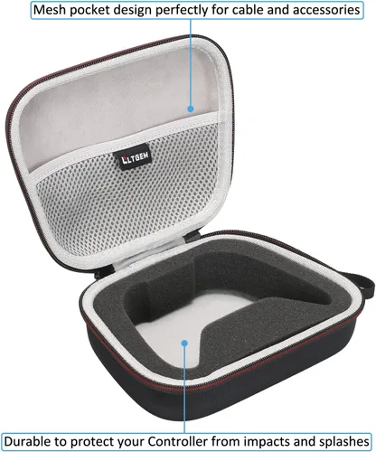 Vista 4 de LTGEM - Funda rígida para Nintendo Switch Pro Controller - Bolsa de almacenamiento de transporte protectora de viaje