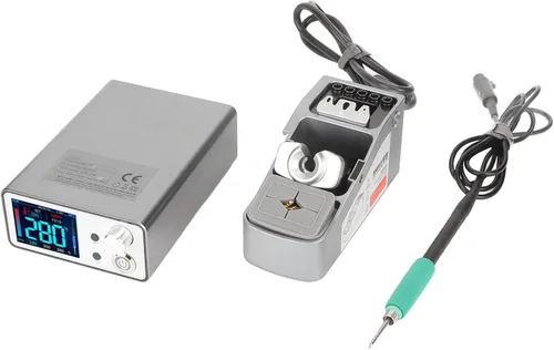 Vista 7 de Estación de soldadura inteligente, pantalla digital de grado profesional, control PID de 96 W, mango T210 de calentamiento rápido para reparación