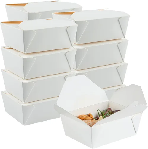 Vista 46 de Restaurantware Bio Tek - Cajas para llevar de 30 onzas, 200 loncheras para llevar, cierre de tabulación, resistentes al calor, desechables, de papel